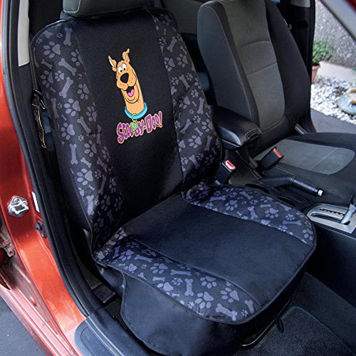 BDK SDPS200 Scooby-Doo Seat Cover for Car SUV and Truck-100% Waterproof Protection， Double Padded， Front Treat Pocket