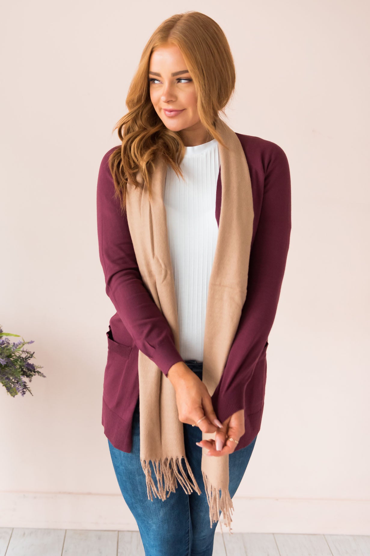 Keep Me Stylish Modest Front Pocket Cardigan