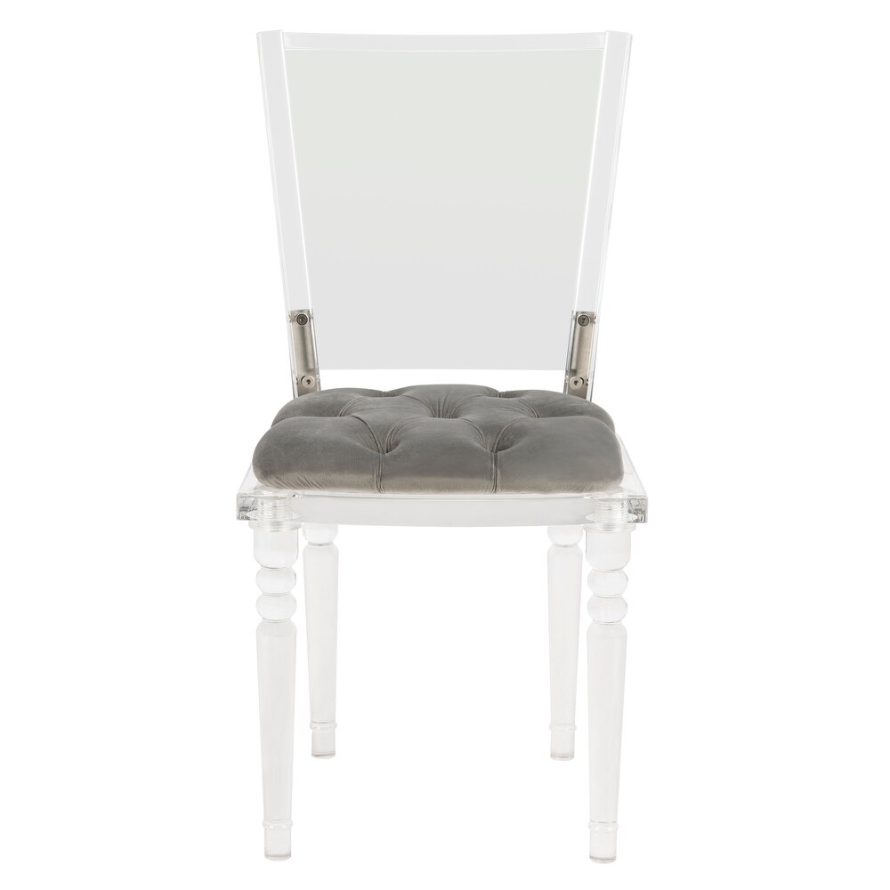 SAFAVIEH Couture Ella Clear/ Black Acrylic Dining Chair   20\