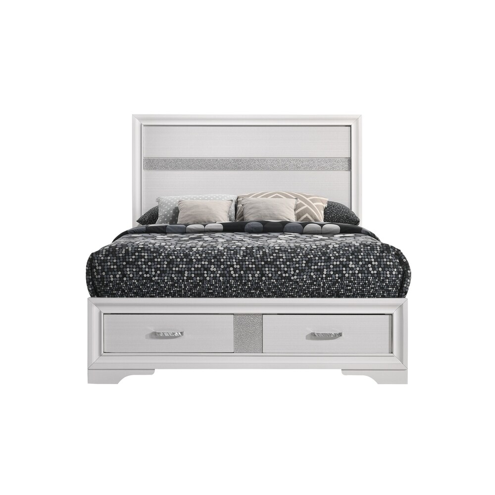 Coaster Furniture Miranda White 2 drawer Storage Bed