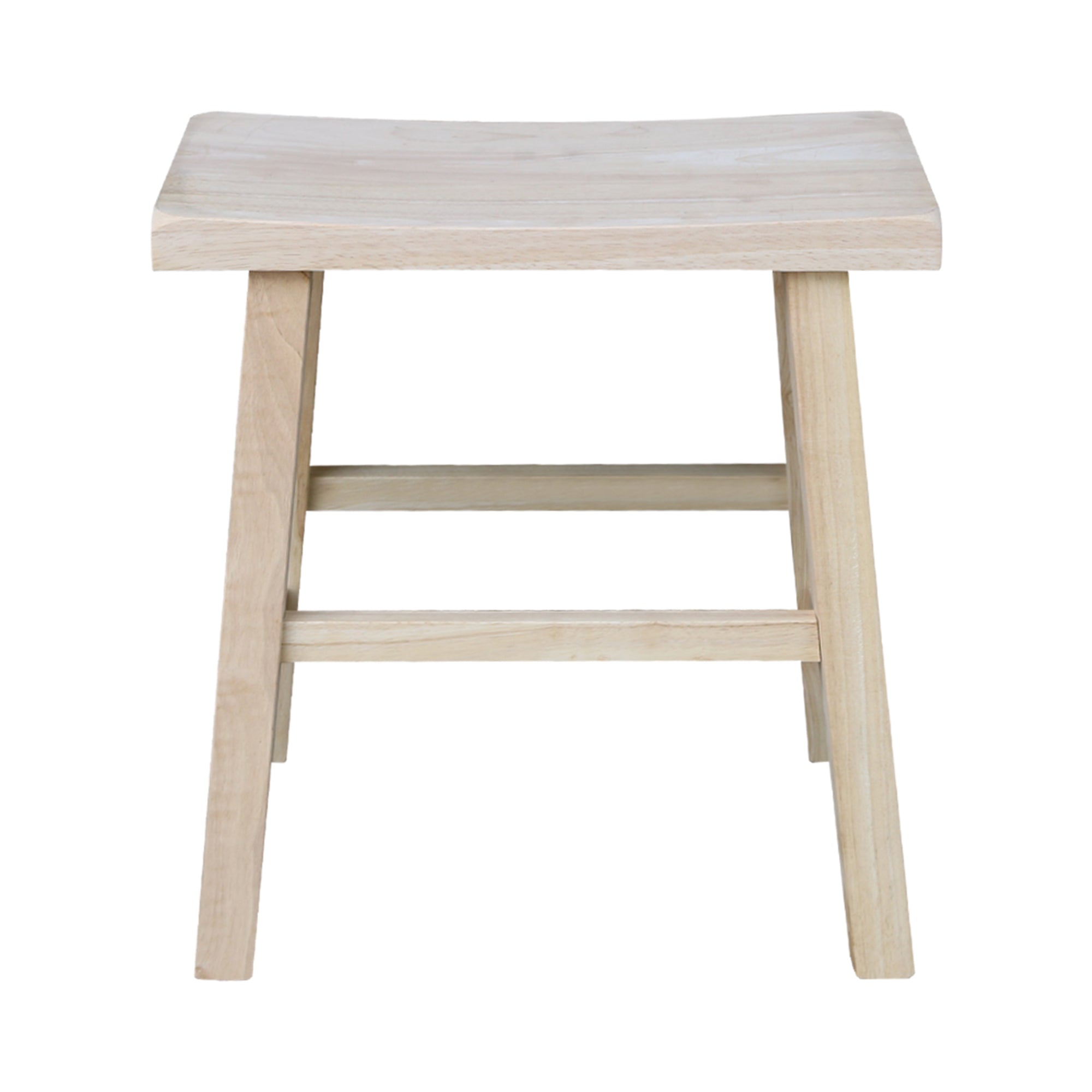 International Concepts Unfinished Solid Wood Backless 18 in. High Indoor Stool