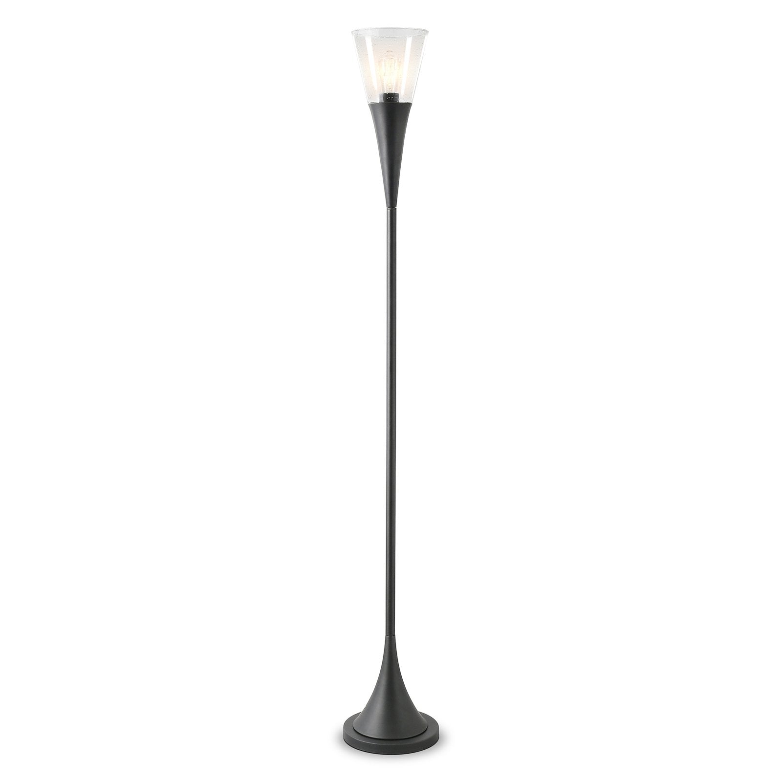 Evelyn&Zoe Traditional Metal Torchiere Floor Lamp