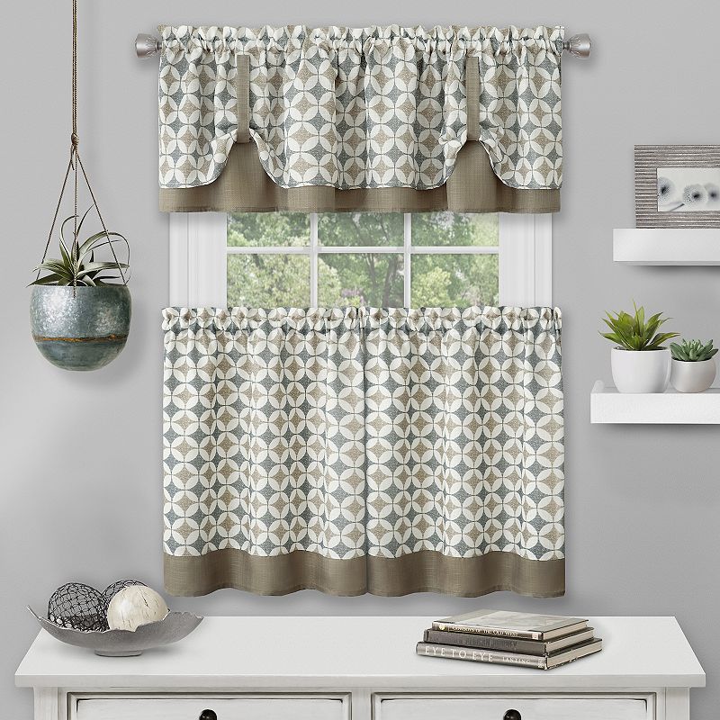 Achim Callie Window Curtain Tier Pair and Valance Set