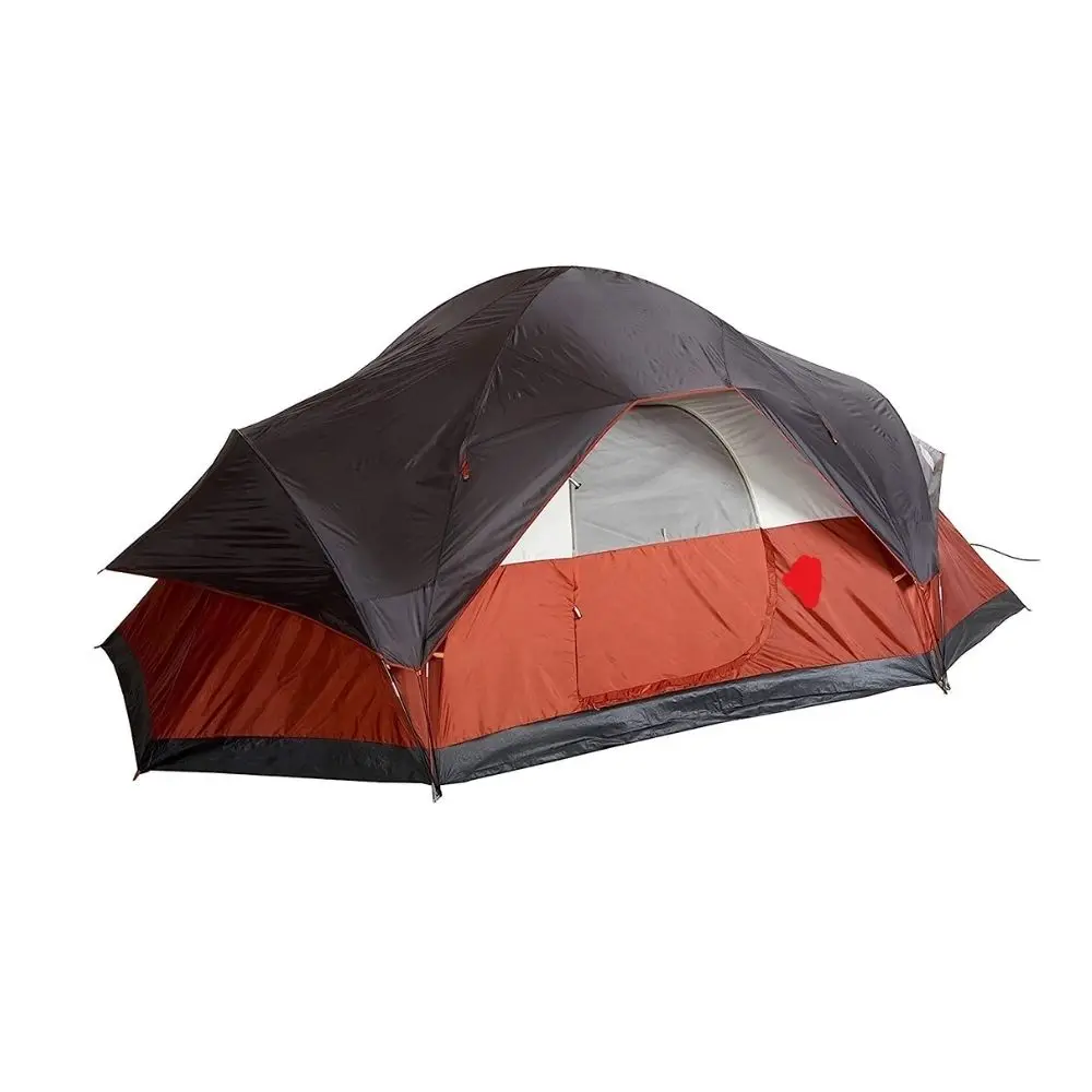 NEW Red Canyon 8 Person Camping Tent  Weatherproof Family Tent Includes Room Dividers  Rainfly  Adjustable Ventilation