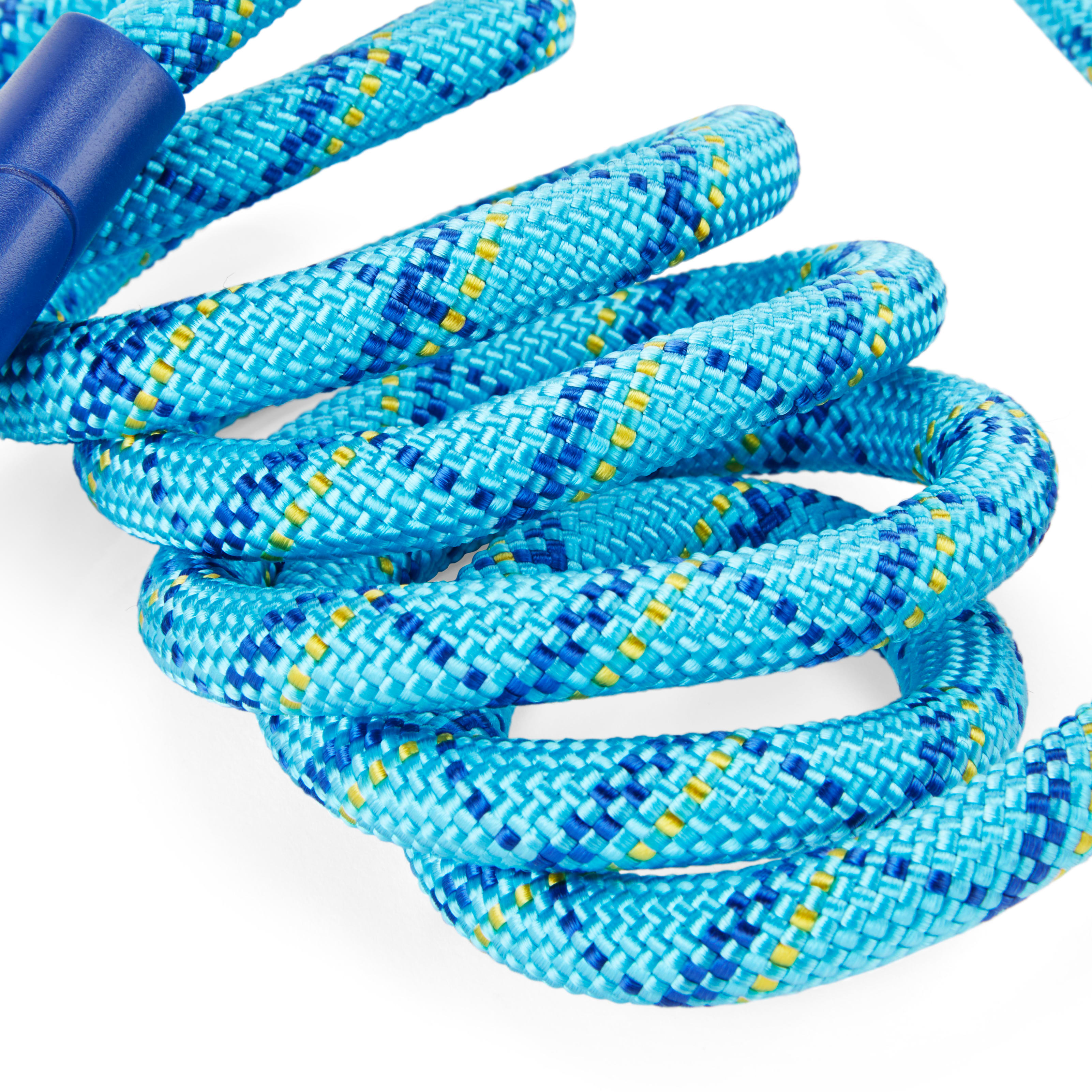 YOULY The Trailblazer Turquoise  Navy Rope Dog Leash， 6 ft.