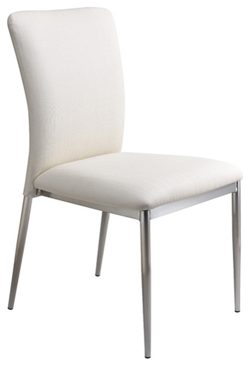 New Spec Faux Leather Dining Side Chair in White (Set of 2)   Midcentury   Dining Chairs   by Homesquare  Houzz