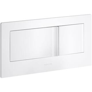 KOHLER Veil Flush Actuator Plate in White 6298-0