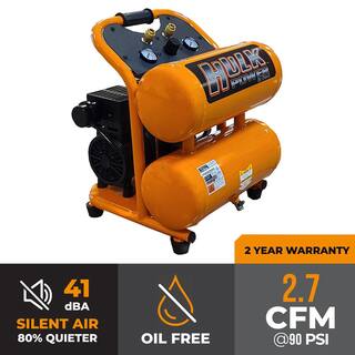 HULK POWER 4 Gal. 1 HP Portable Electric-Powered Twin Stack Silent Air Compressor HP15P004SS