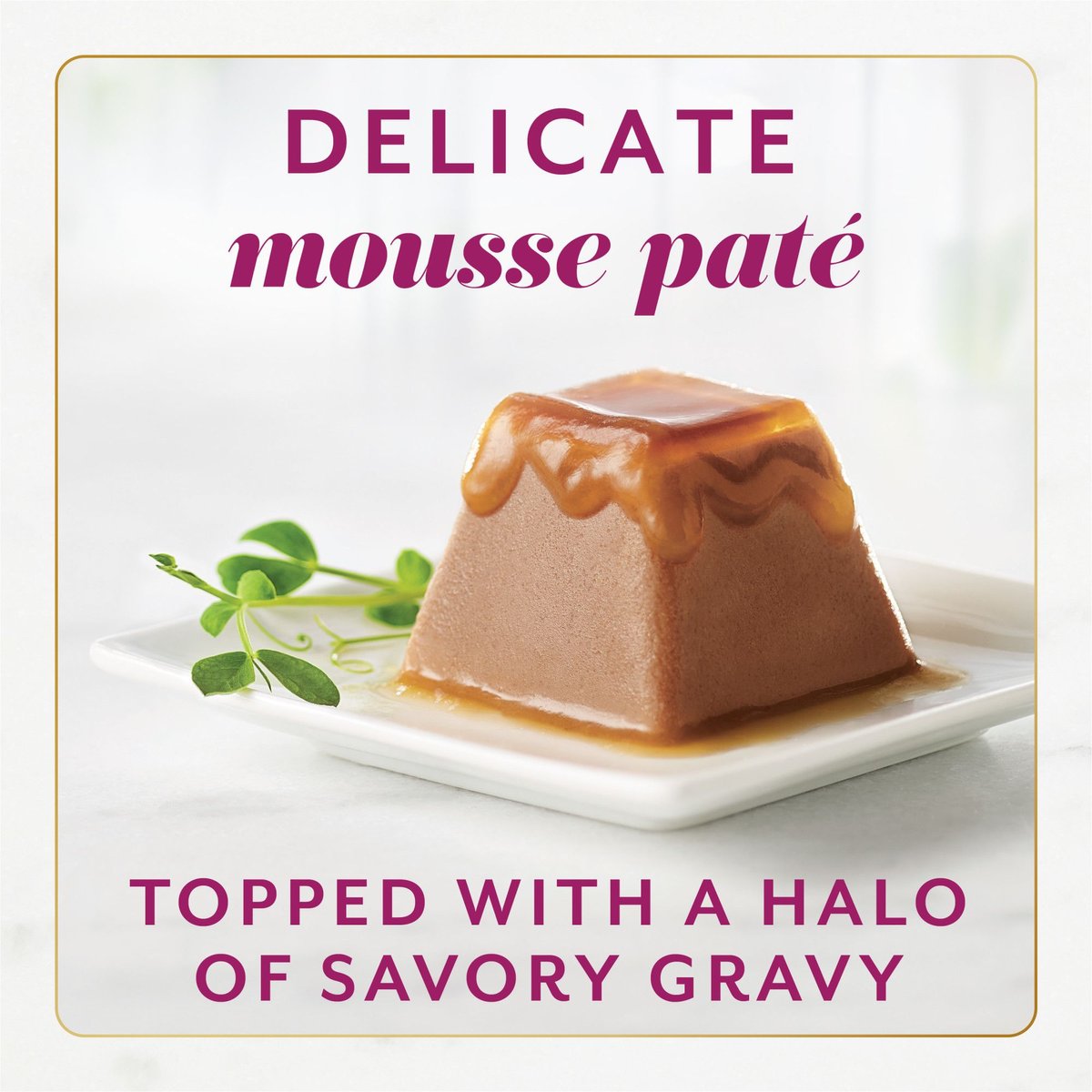 Fancy Feast Gems Mousse Beef and a Halo of Savory Gravy Pate Wet Cat Food， 4-oz box， case of 8