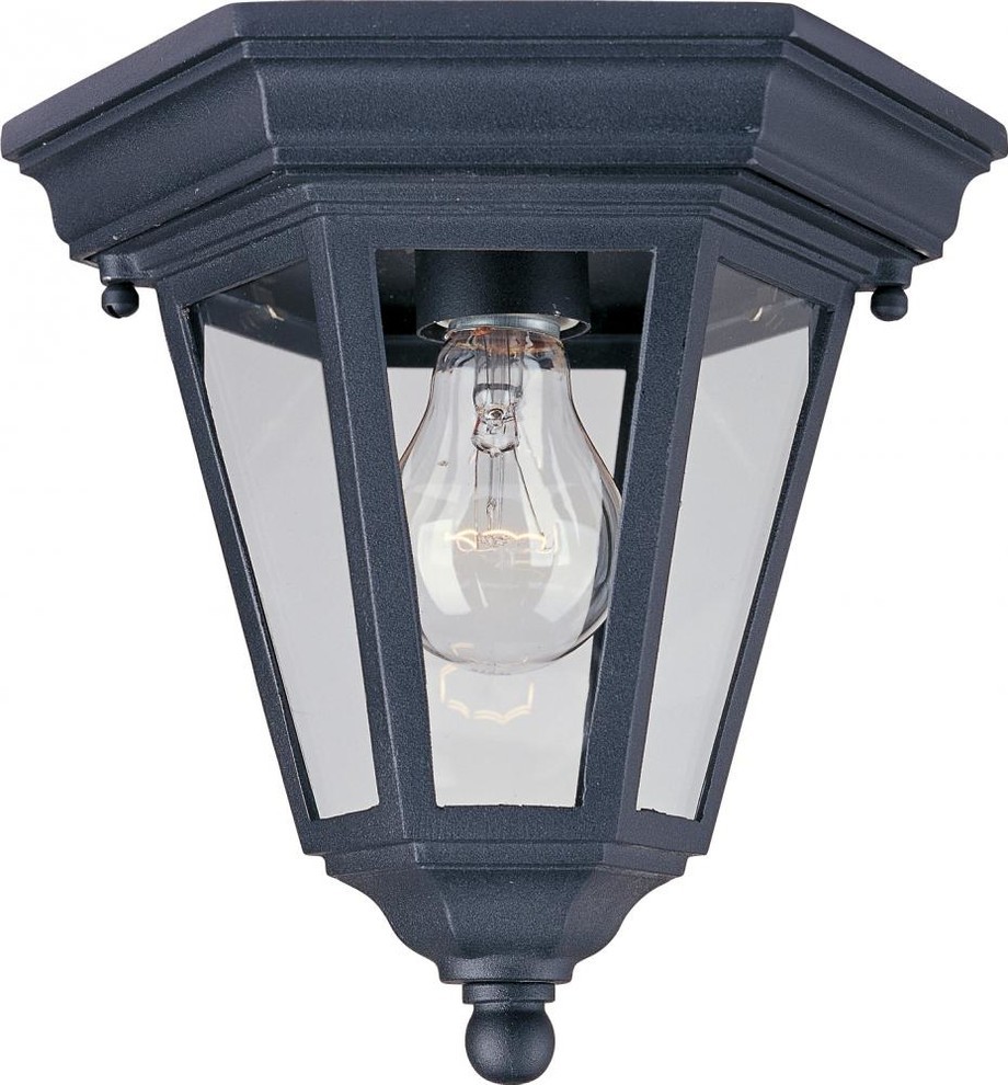 Maxim Westlake Cast 1 Light Outdoor Ceiling Mount   Traditional   Outdoor Flush mount Ceiling Lighting   by Lighting and Locks  Houzz