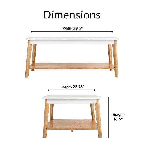 Universal Expert Remus Coffee Table， Modern Oak and White