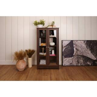 Bertolini Oasis 31.5 in. W Walnut 4-Shelf Accent Bookcase E-961 BE DW