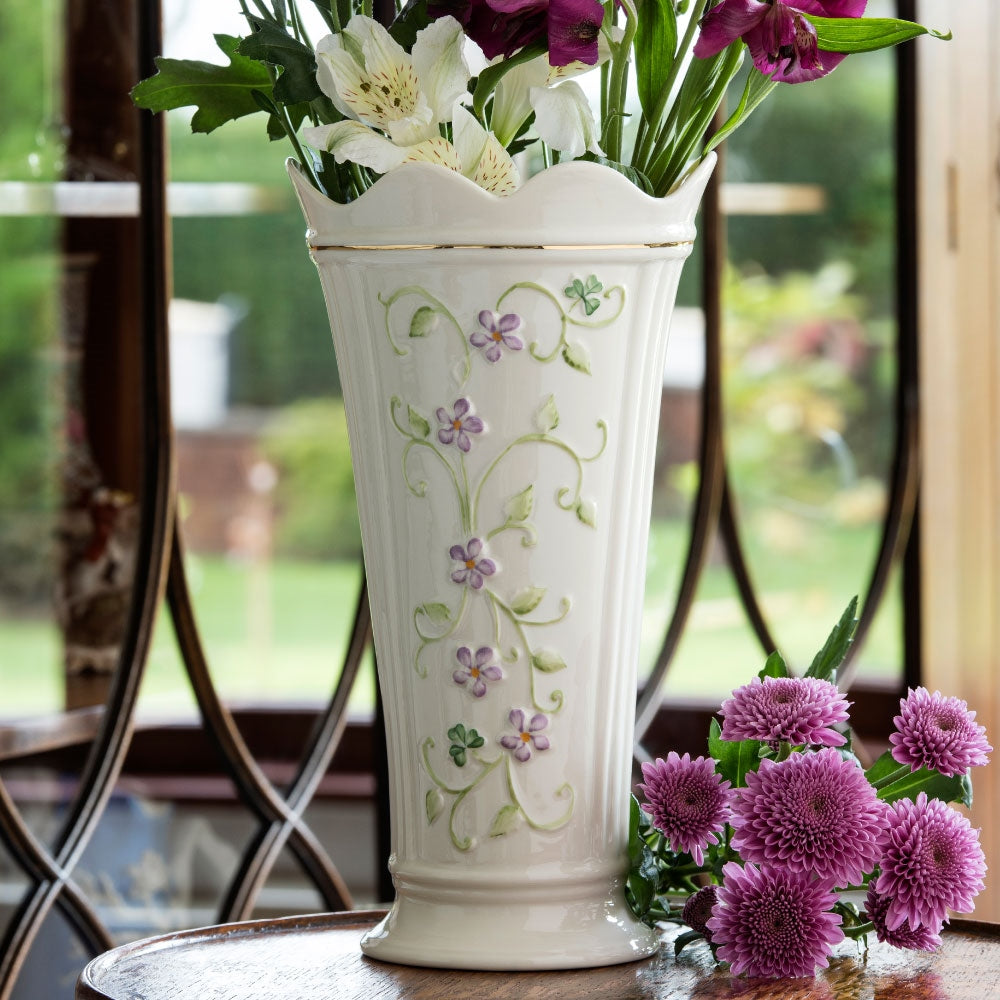 Belleek Classic Irish Flax 9.5 Vase