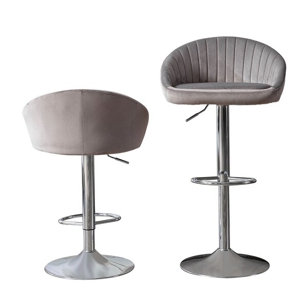 Bar Stools with Back and Footrest Counter Height ( Set of 2 )