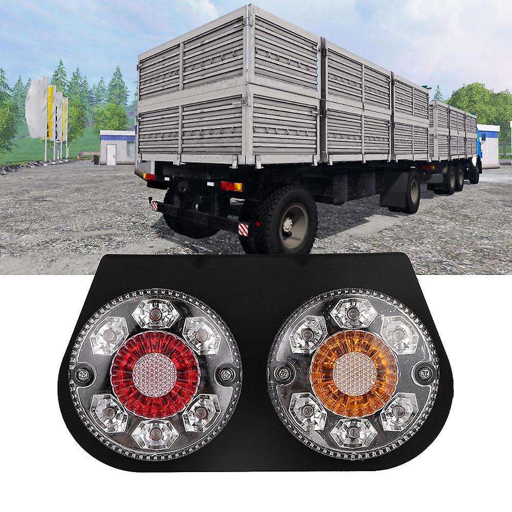 Dual Color Trailer Truck Led Rear Tail Light Waterproof Turn Signal Stop Lamp