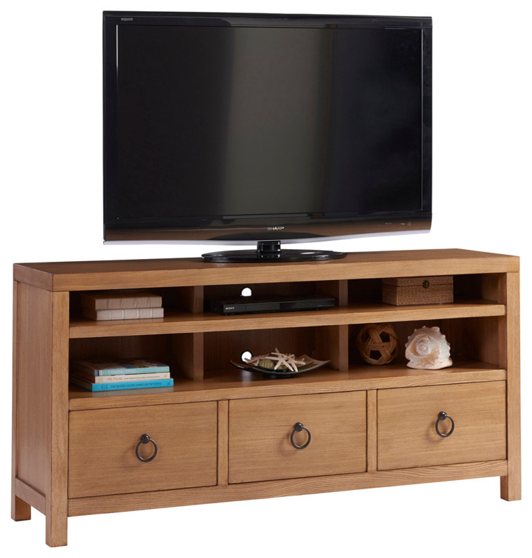 Promontory Media Console   Transitional   Entertainment Centers And Tv Stands   by HedgeApple  Houzz