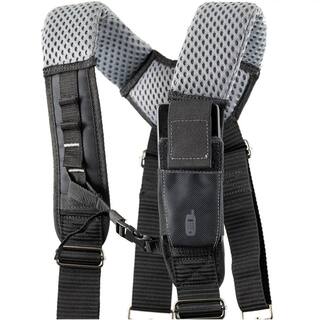 DEAD ON TOOLS Leather Hybrid Weather-Resistant Tool Belt with Suspenders in Black DO-HSR