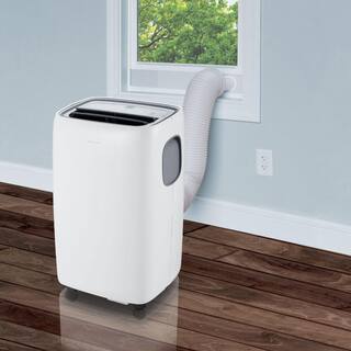 Arctic Wind 14000 BTU 10000 BTU DOE Portable Air Conditioner with Wheels 550 Sq. Ft. LED Display Auto Restart 3-Speeds in White 2AP14000A