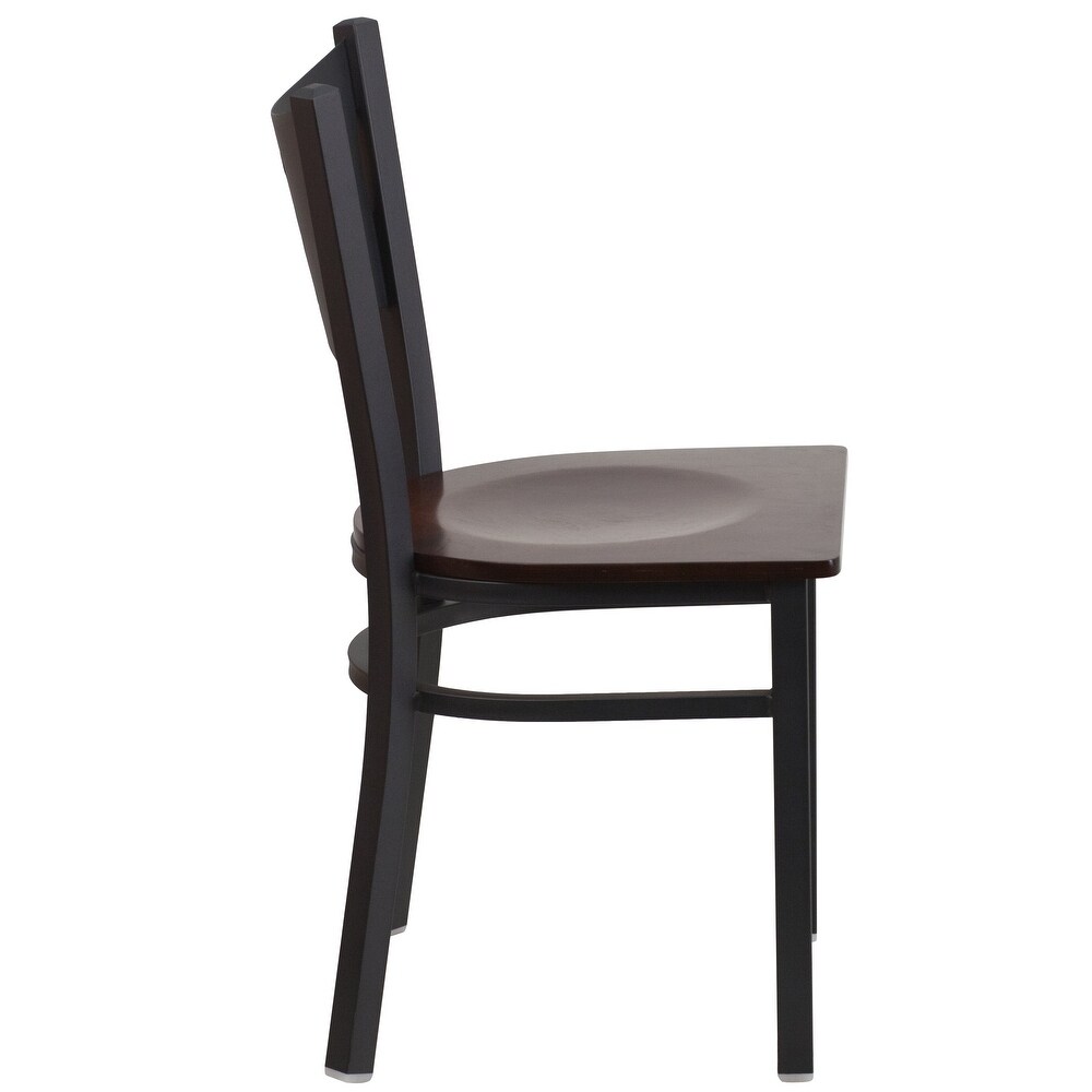 2 Pack Coffee Back Metal Restaurant Chair   17.25\