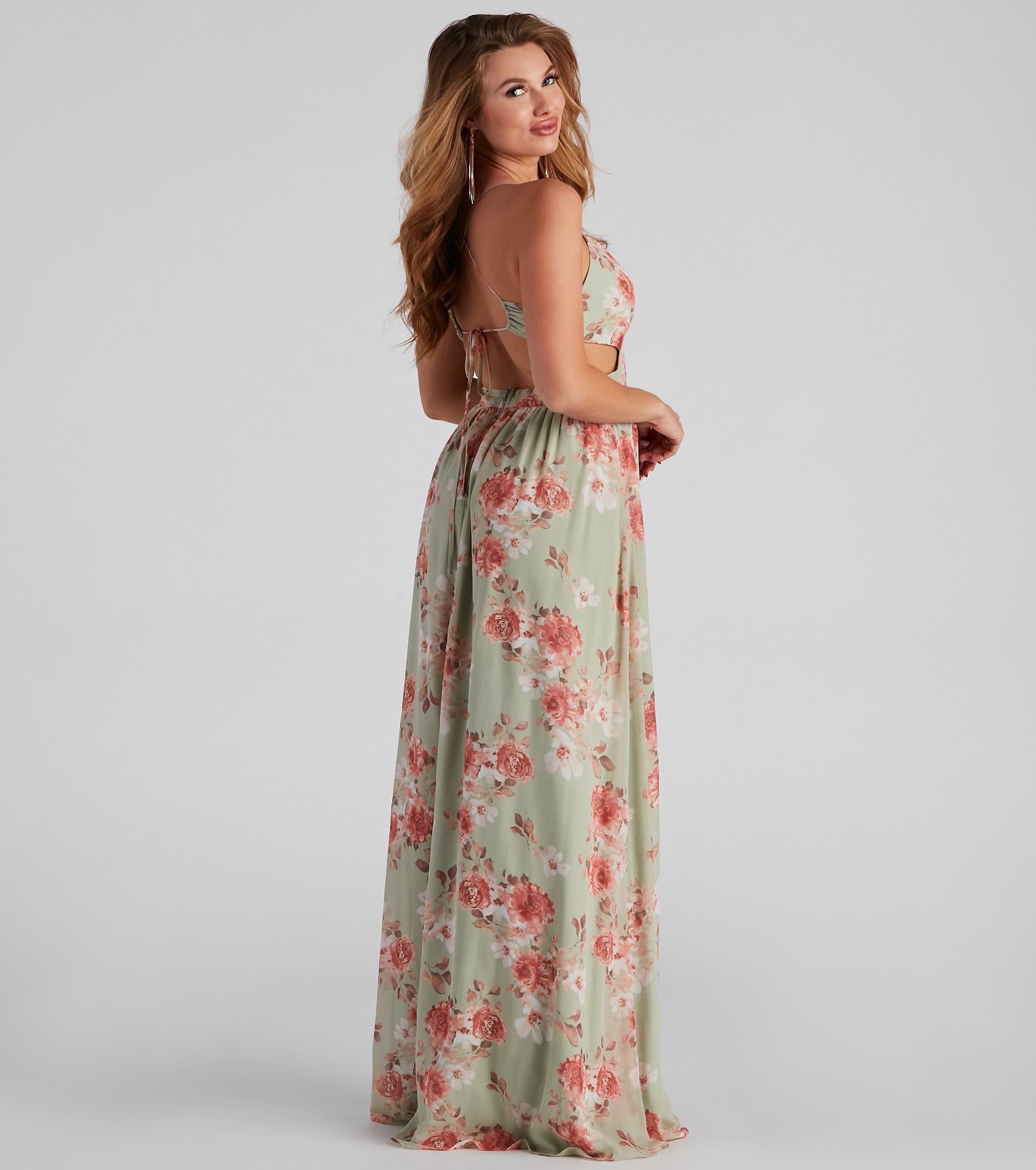 Bailey Floral Chiffon A-Line Dress