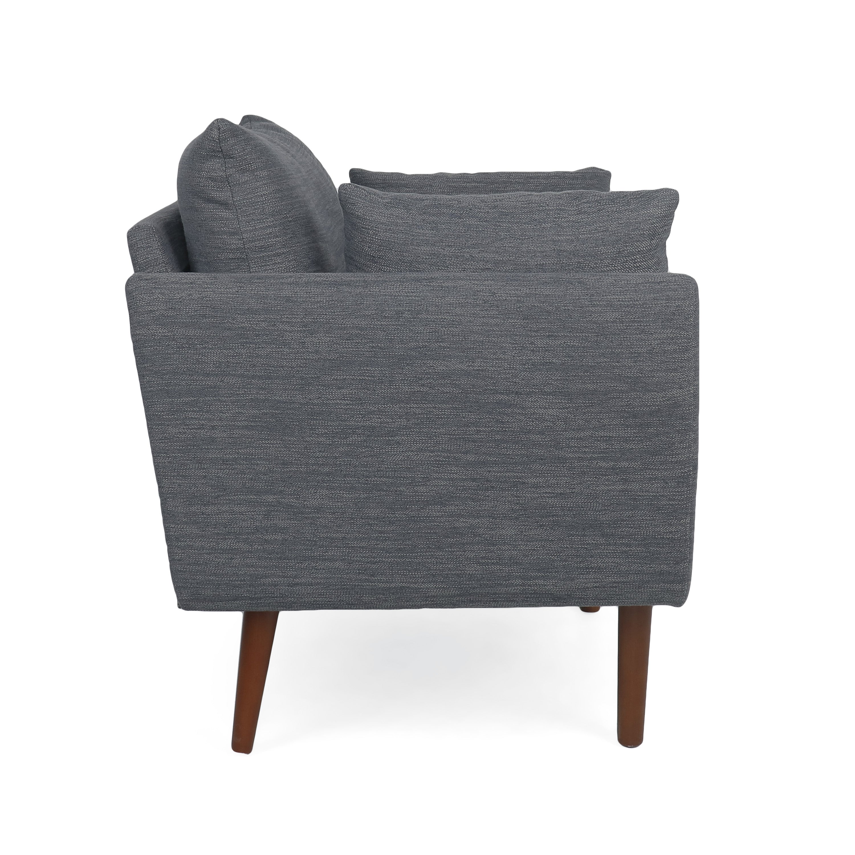 Viewland Contemporary Fabric Upholstered Club Chair with Accent Pillows