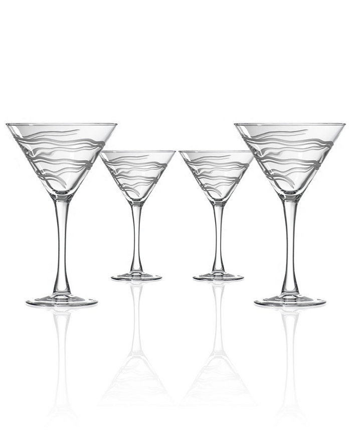 Rolf Glass Good Vibrations Martini 10Oz - Set Of 4 Glasses