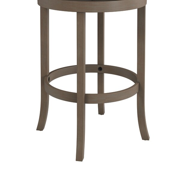 Hillsdale Furniture Thredson Wood Bar Height Swivel Stool， Gray - 43.5H x 21.75W x 23.75D; Seat Height: 30.5