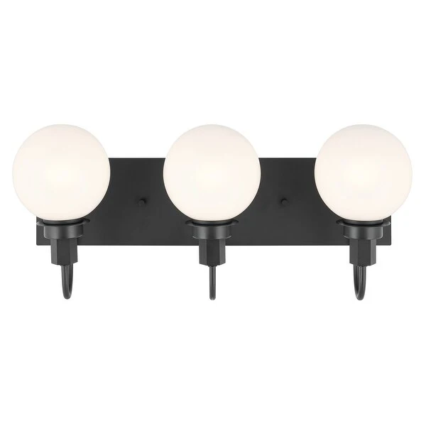 Kichler Lighting Hex 22.75 in. 3-Light Black Vanity Light