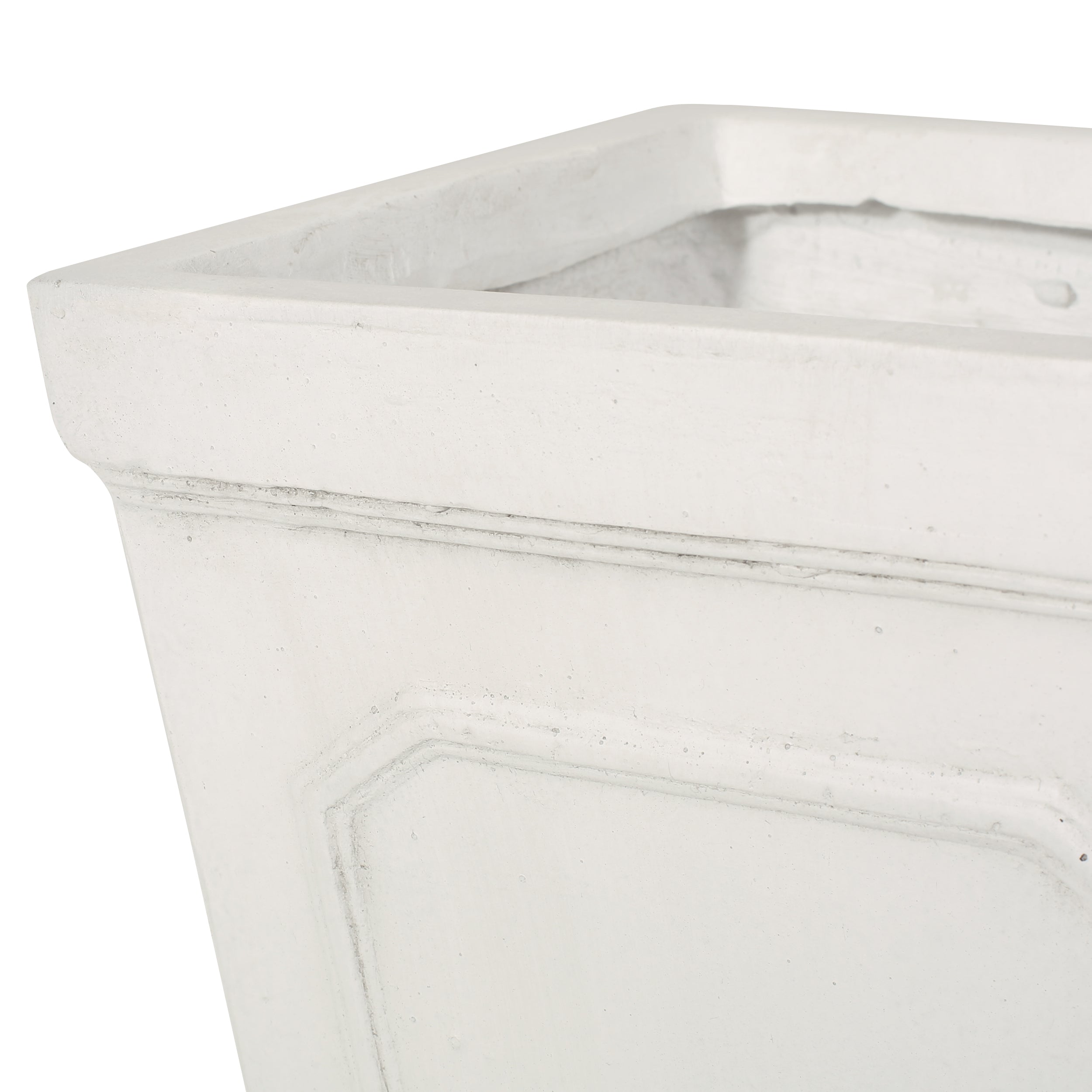 Greg Outdoor Cast Stone Tapered Planter