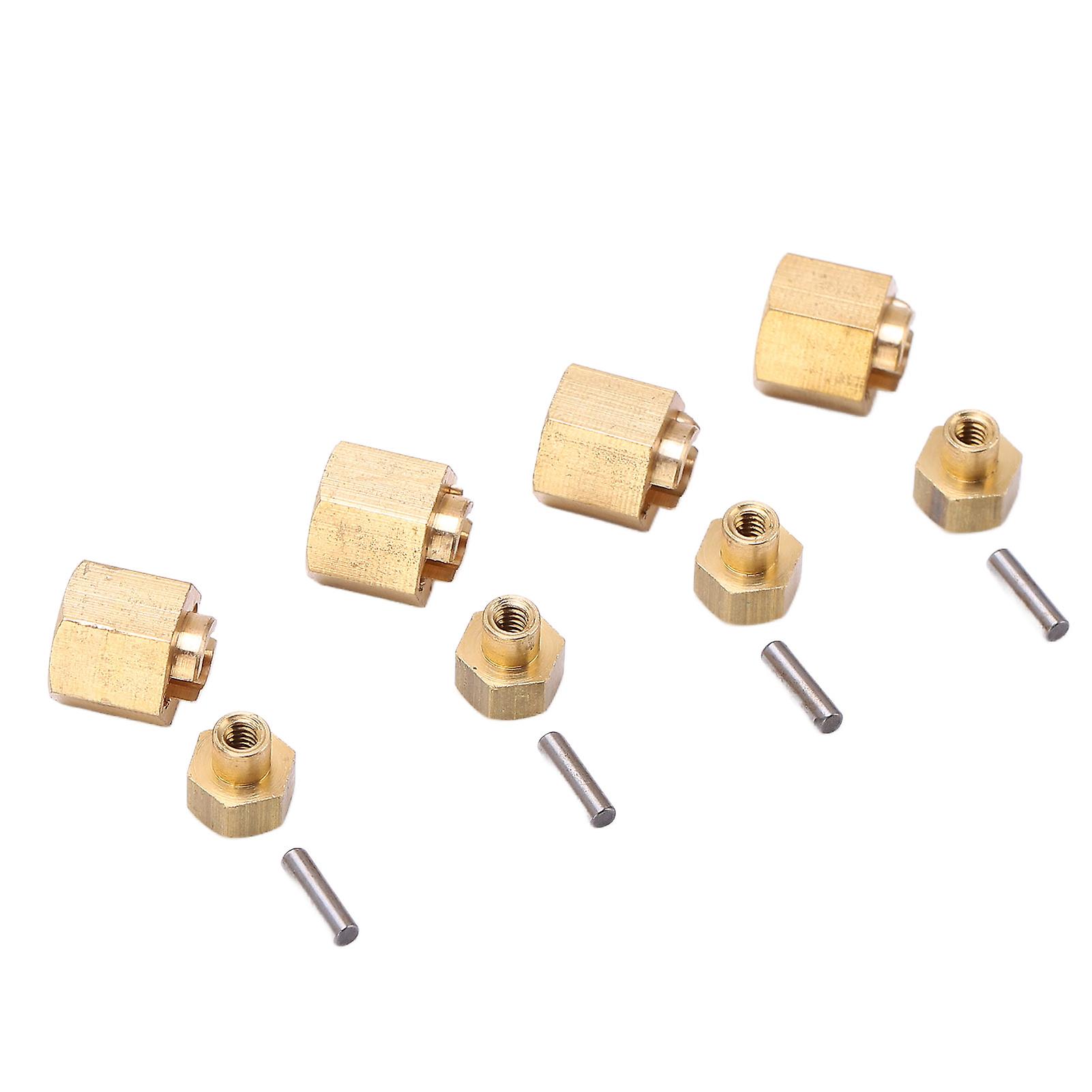 Brass 7mm Wheel Hex Extended Adapter For Axial Scx24 Axi900811/24 Rc Car Upgrade Parts