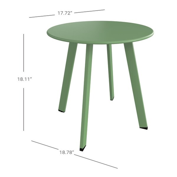 Grand patio Outdoor Side Table Round End Table with Square Feet Small Accent Table Great for Patio Balcony