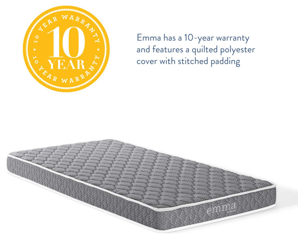 Emma 6 quotNarrow Twin Mattress   Modern   Mattresses   by Modway  Houzz