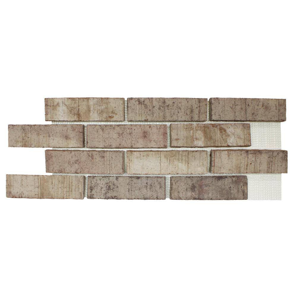 Old Mill Brick 7.625 in. x 10.5 in. x 0.625 in. Brickwebb Vintage Oak Thin Brick Sheets (Box of 4-Sheets) BW-370015CS