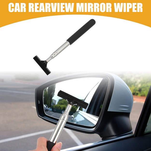 Unique Bargains Car Telescopic Mirror Glass Squeegee Cleaner