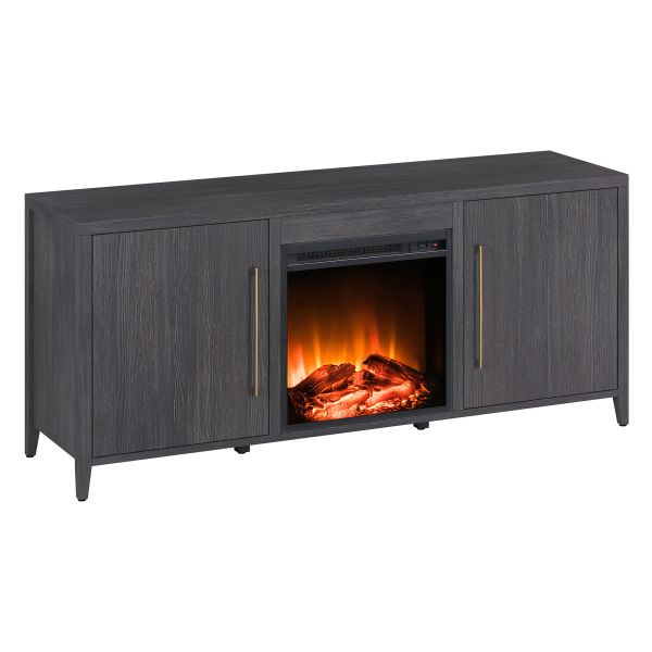 Jasper Rectangular TV Stand with Log Fireplace for TV's up to 65