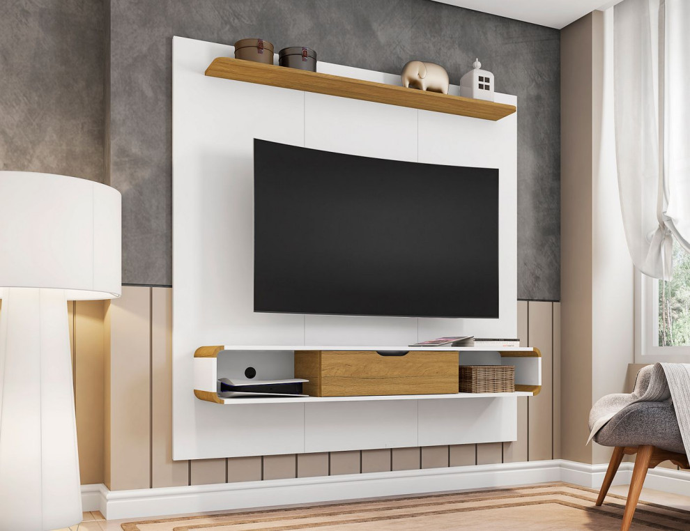 Manhattan Comfort Camberly Floating Entertainment Center 3 Shelves  Decor Shelf   Contemporary   Entertainment Centers And Tv Stands   by Manhattan Comfort  Houzz