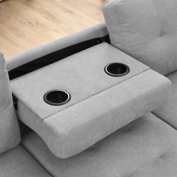 107 Fabric Sectional Sofa Couch with Storage Otto...