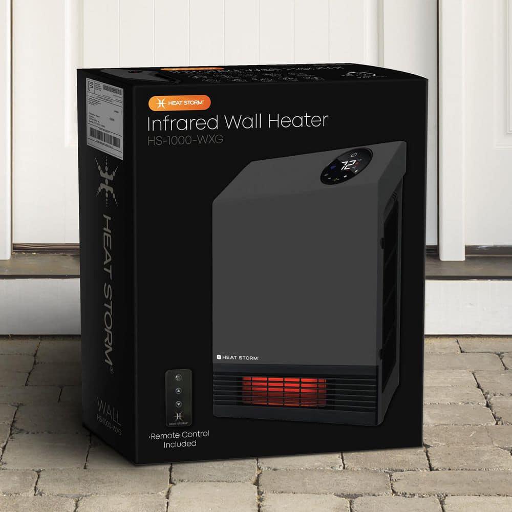 Heat Storm 1000Watt Gray Deluxe Indoor Infrared Wall Heater