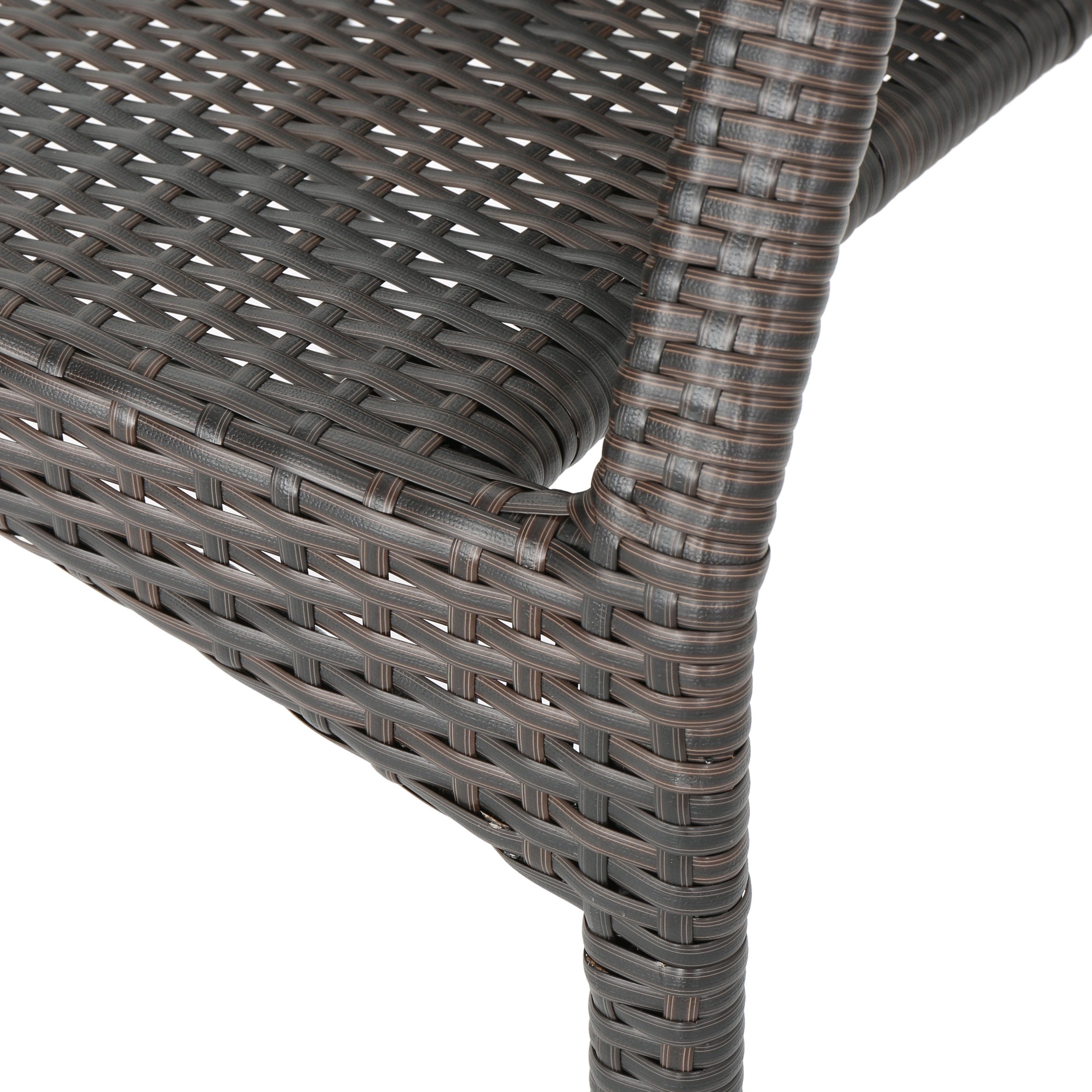 Betteravia Outdoor 3 Piece Multi-brown Wicker Chat Set