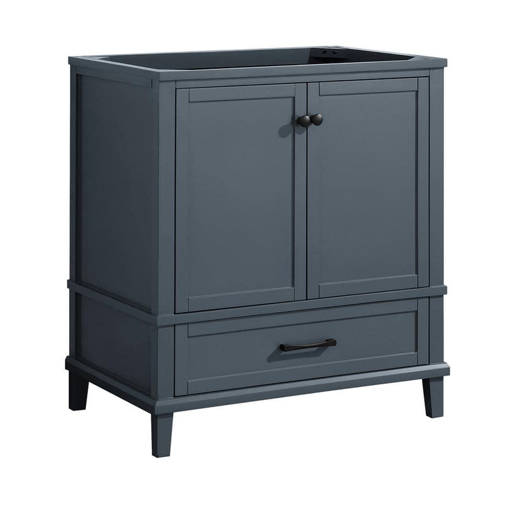 Home Decorators Collection Merryfield 30 in W x 2112 in D Bathroom Vanity Cabinet Only in Dark BlueGray