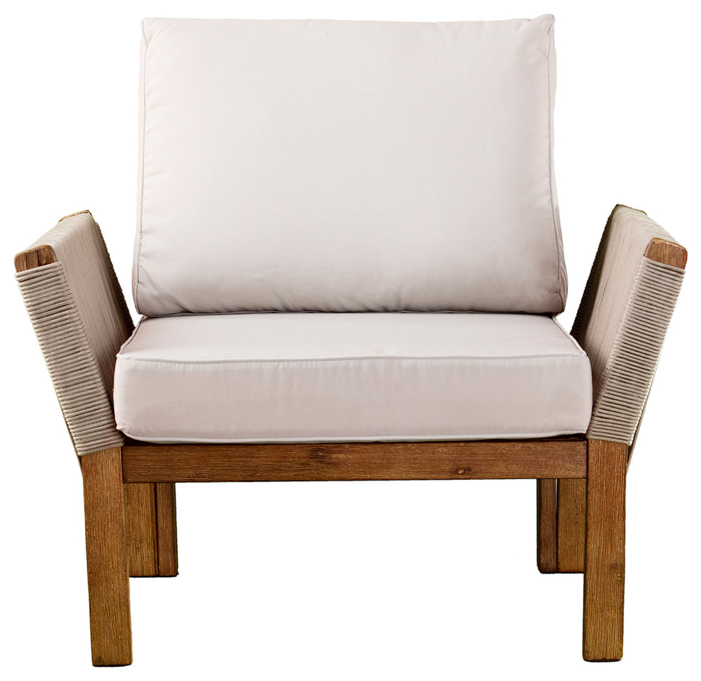 Sidmouth Outdoor Armchair With Cushions  Set of 2   Tropical   Outdoor Lounge Chairs   by SEI  Houzz