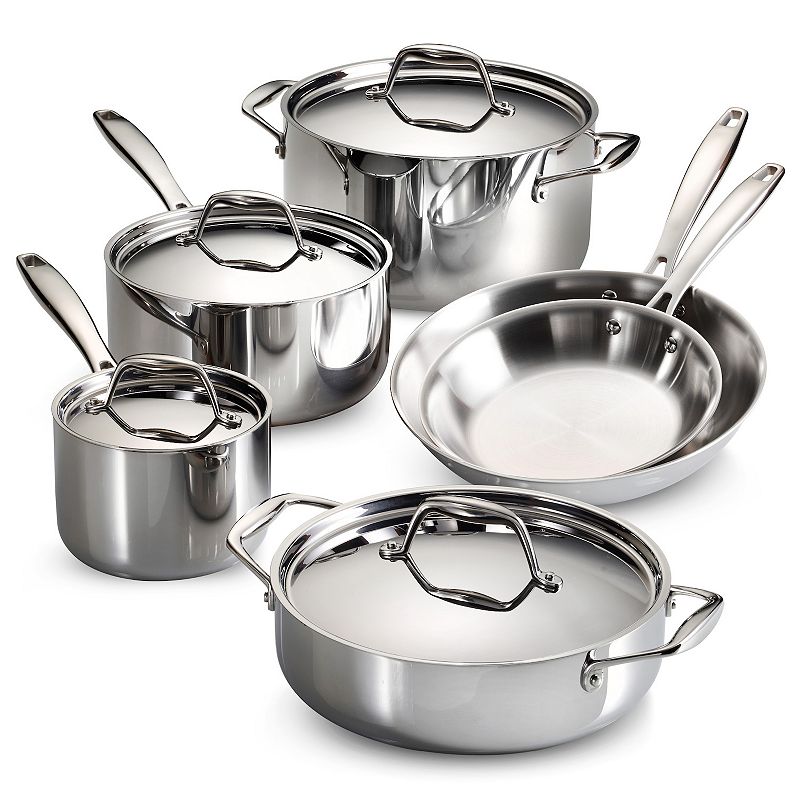 Tramontina Gourmet Tri-Ply 10-pc. Stainless Steel Cookware Set