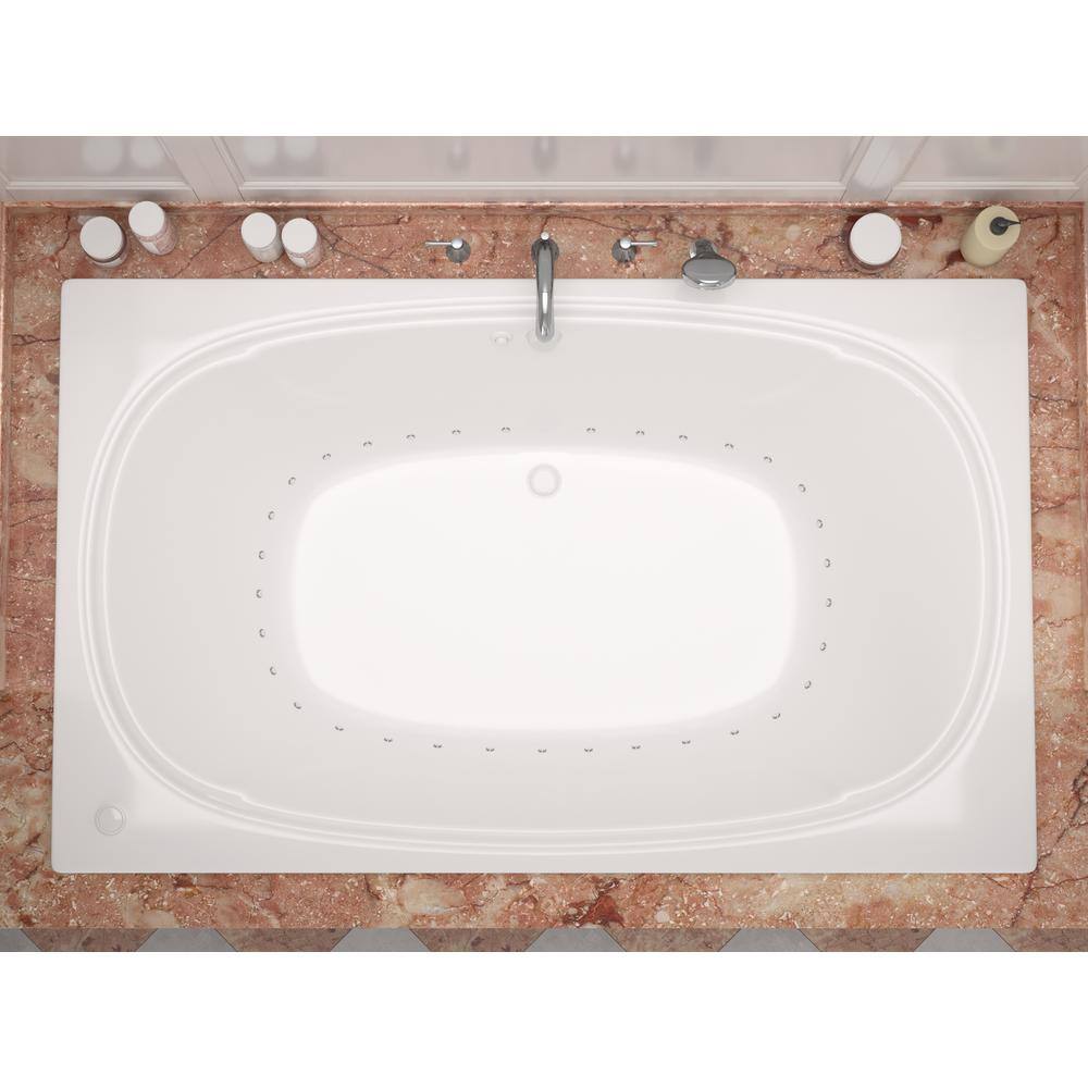 Universal Tubs Peridot 6.5 ft. Rectangular Drop-in Air Bath Tub in White HD4878CAL