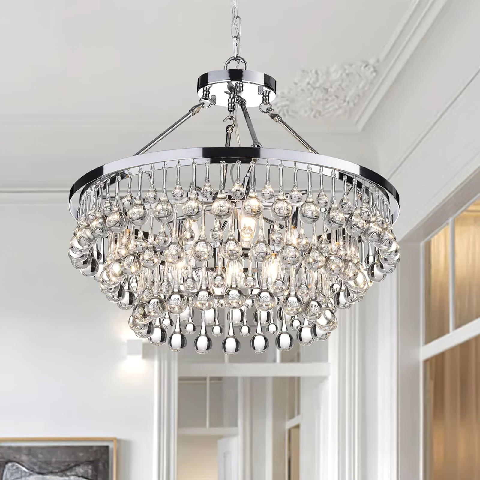 Unique Tiered Crystal Chandelier