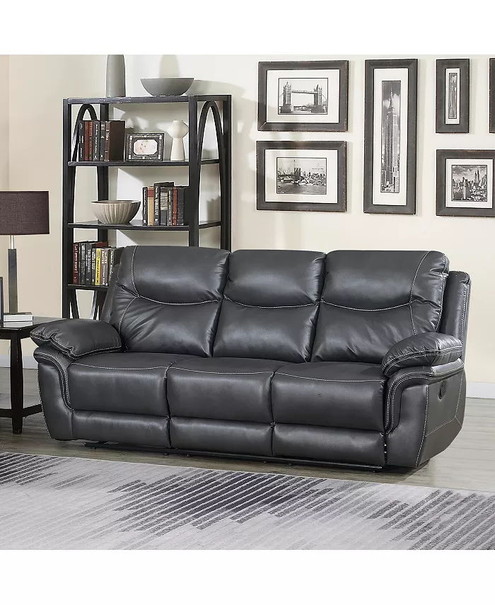 Macy's Panya 90 Fabric Sofa with Power Motion Recliners