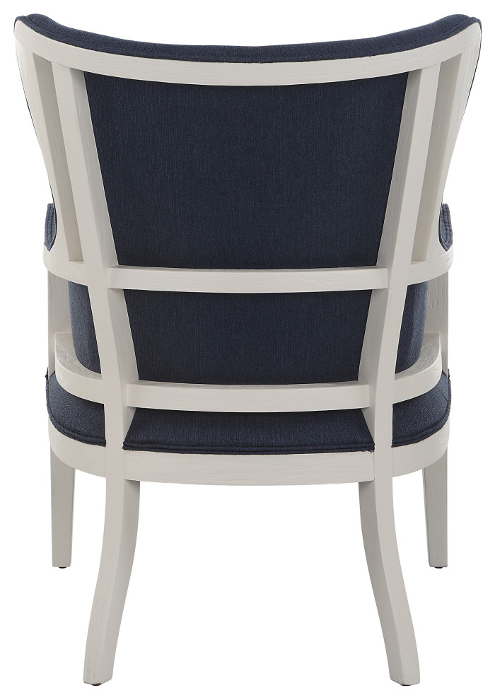 Uttermost Gordonston Blue Fabric Accent Chair   Modern   Armchairs And Accent Chairs   by Zin Home  Houzz