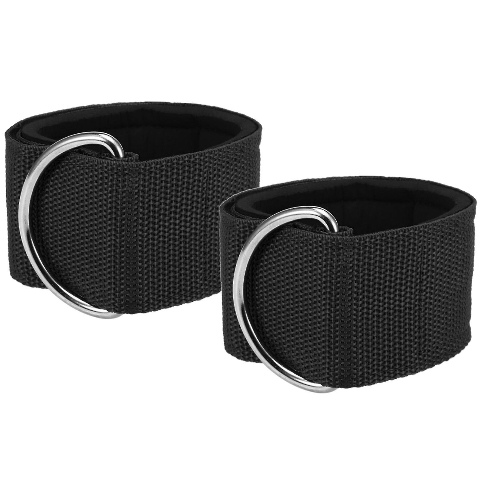 2pcs Fitness Padded Ankle Straps For Cable Machines Adjustable Ankle Cuffs Glute Leg Workout