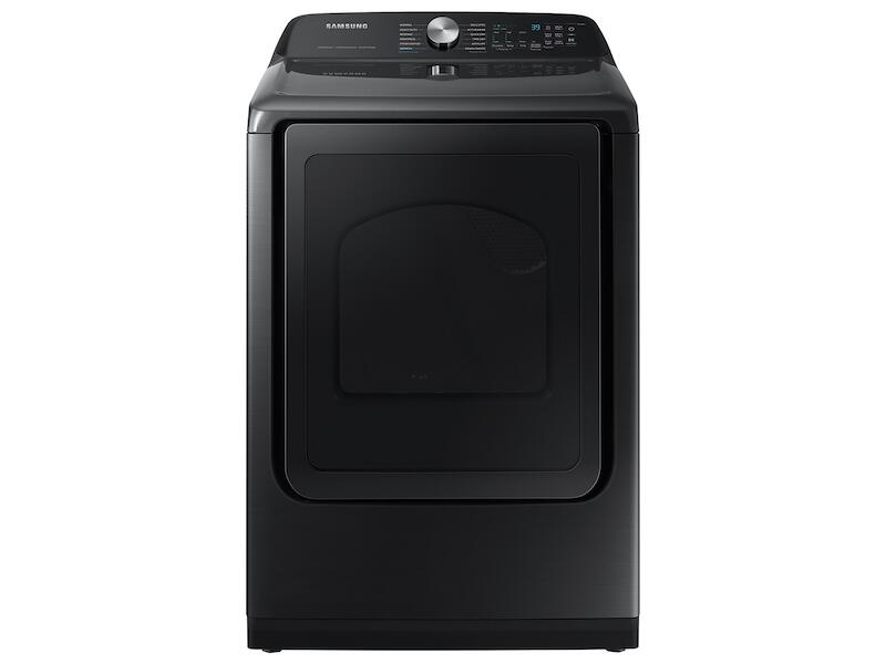 Samsung DVE52A5500V 7.4 Cu. Ft. Smart Electric Dryer With Steam Sanitize+ In Brushed Black