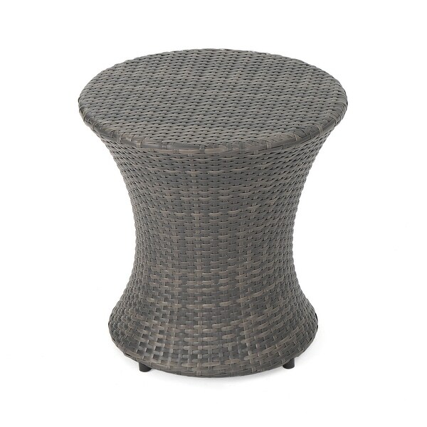 Adriana Outdoor Boho Wicker Accent Table by Christopher Knight Home