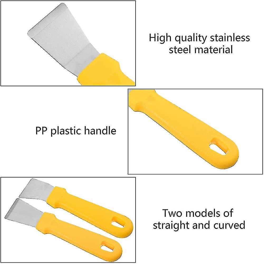 2 Pieces Cleaning Scraper For Ovens， Stoves， Induction Hob， Stainless Steel